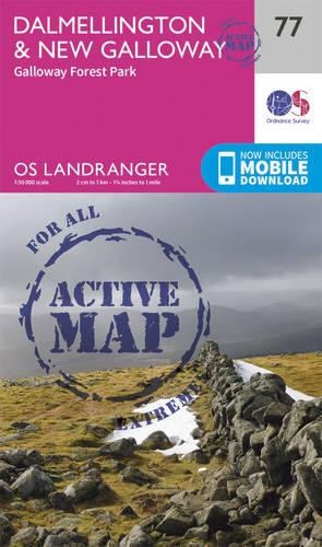 Landranger Active (77) Dalmellington & New Galloway, Galloway Forest Park (OS Landranger Active Map)
