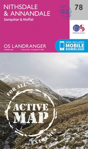 Landranger Active (78) Nithsdale & Annandale, Sanquhar & Moffat (OS Landranger Active Map)