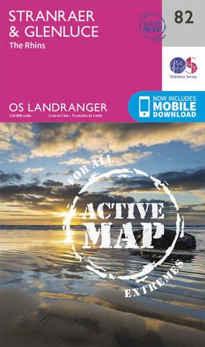 Landranger Active (82) Stranraer & Glenluce (OS Landranger Active Map)