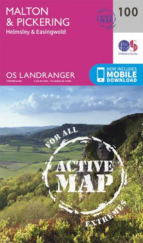 Landranger Active (100) Malton & Pickering, Helmsley & Easingwold (OS Landranger Active Map)