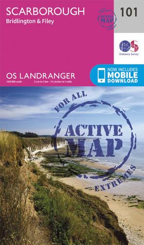 Landranger Active (101) Scarborough, Bridlington & Filey (OS Landranger Active Map)