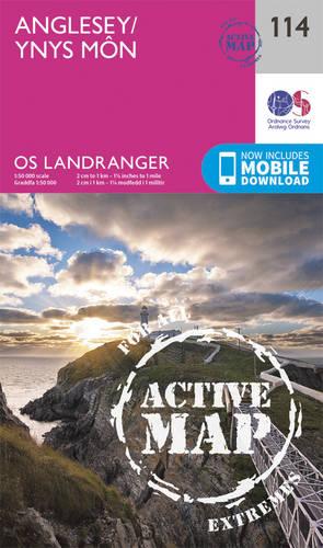 Landranger Active (114) Anglesey (OS Landranger Active Map)