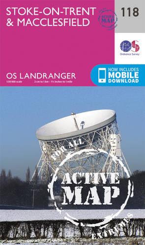 Landranger Active (118) Stoke-on-Trent & Macclesfield (OS Landranger Active Map)
