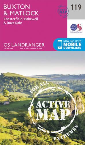 Landranger Active (119) Buxton & Matlock, Chesterfield, Bakewell & Dove Dale (OS Landranger Active Map)