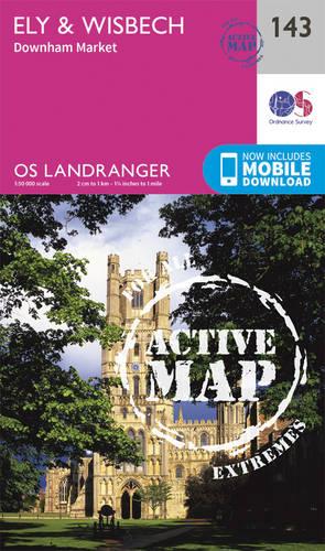 Landranger Active (143) Ely & Wisbech, Downham Market (OS Landranger Active Map)