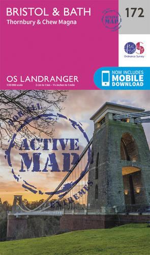 Landranger Active (172) Bristol & Bath, Thornbury & Chew Magna (OS Landranger Active Map)
