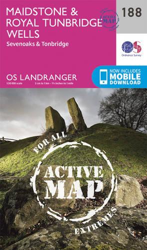 Landranger Active (188) Maidstone & Royal Tunbridge Wells (OS Landranger Active Map)