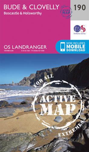 Landranger Active (190) Bude & Clovelly, Boscastle & Holsworthy (OS Landranger Active Map)