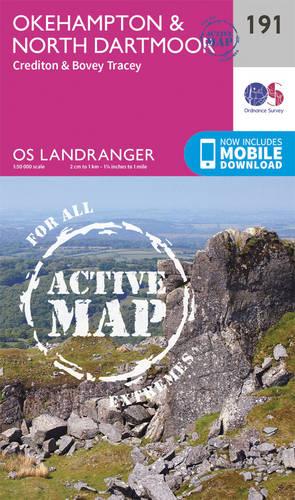 Landranger Active (191) Okehampton & North Dartmoor (OS Landranger Active Map)