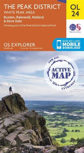OS Explorer Active Map OL24 The Peak District: White Peak Area (OS Explorer Active)
