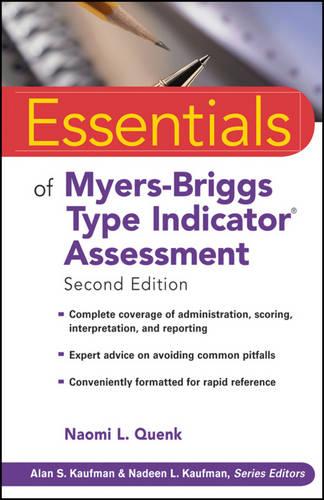 Essentials Myers-Briggs Type Indicator Assessment (Essentials of Psychological Assessment)