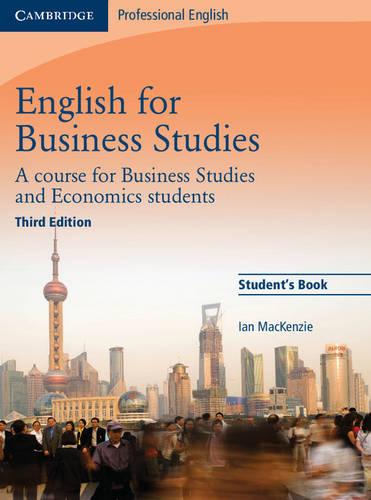 English for Business Studies Student's Book: A Course for Business Studies and Economics Students (Cambridge Professional English)