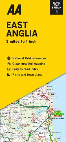 Road Map East Anglia (AA Road Map Series 4) (AA Road Map Britain) Map – Folded Map, 03 Mar 2022: Streetmap