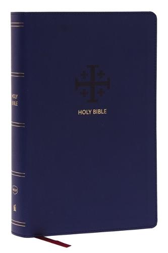 NKJV, End-of-Verse Reference Bible, Personal Size Large Print, Leathersoft, Blue, Red Letter, Thumb Indexed, Comfort Print: Holy Bible, New King James Version