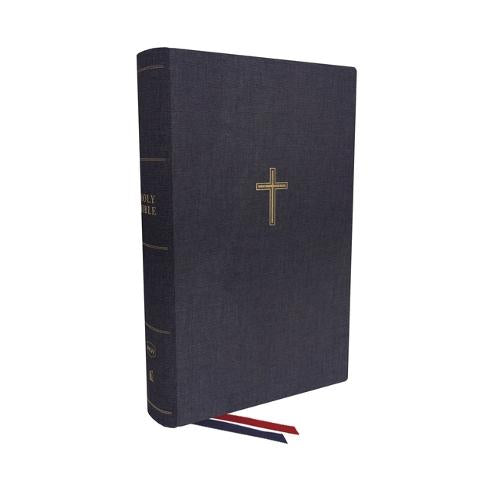 NKJV, Single-Column Wide-Margin Reference Bible, Cloth over Board, Blue, Red Letter, Comfort Print: Holy Bible, New King James Version