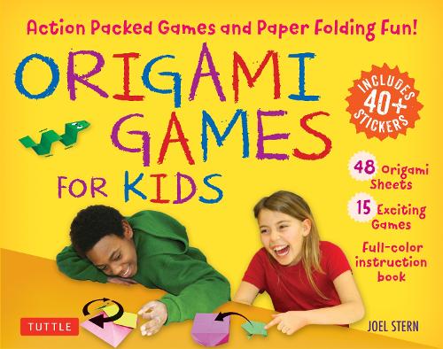 Origami Games for Kids Kit: Action Packed Games and Paper Folding Fun! [Origami Kit with Book, 48 Papers, 75 Stickers, 15 Exciting Games, Easy-to-Assemble Game Pieces]