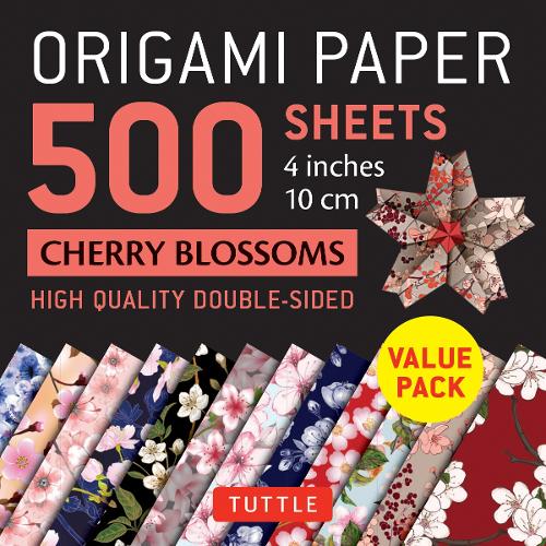 Origami Paper 500 sheets Cherry Blossoms 4" (10 cm): Tuttle Origami Paper: High-Quality Double-Sided Origami Sheets Printed with 12 Different ... Sheets Printed with 12 Different Patterns
