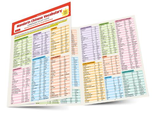 Mandarin Chinese Vocabulary Language Study Card: Over 700 Key Mandarin Vocabulary At-A-Glance (Online Audio Files): Essential Words and Phrases for AP and HSK Exam Prep (Includes Online Audio)