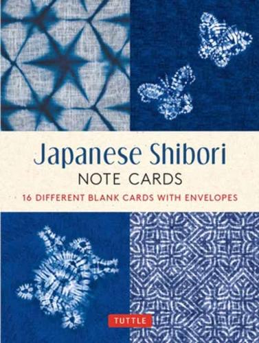 Japanese Shibori, 16 Note Cards: 16 Different Blank Cards with 17 Patterned Envelopes
