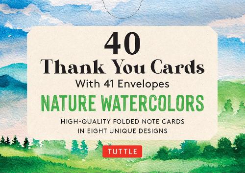 Nature Watercolors 40 Thank You Cards with Envelopes: 40 Blank Cards in 8 Designs (5 cards each) High-Quality Folded Note Cards in Eight Unique ... ... Folded Note Cards in Eight Unique Designs