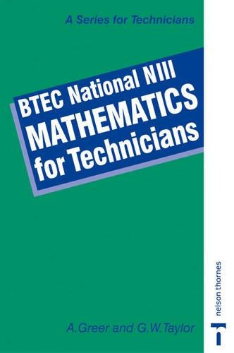 BTEC National NIII - Mathematics for Technicians: New Level 3