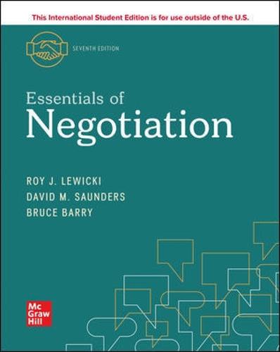ISE Essentials of Negotiation (ISE HED IRWIN MANAGEMENT)
