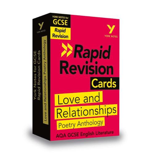 York Notes for AQA GCSE (9-1) Rapid Revision Cards: Love and Relationships AQA Poetry Anthology