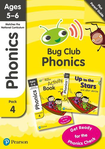 Phonics - Learn at Home Pack 4 (Bug Club), Phonics Sets 10-12 for ages 5-6 (Six stories + Parent Guide + Activity Book)