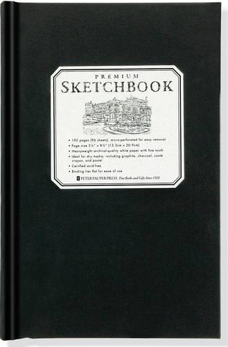 Premium Black Sketchbook - Small (14 cm x 20 cm, micro-perforated pages)
