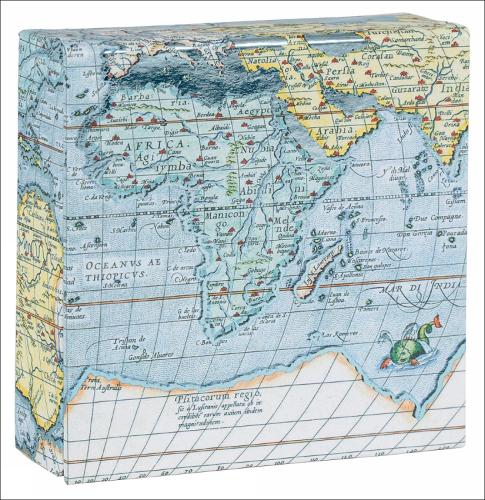 Vintage Maps Mini Fliptop Notecard Box (FlipTop Note Cards)