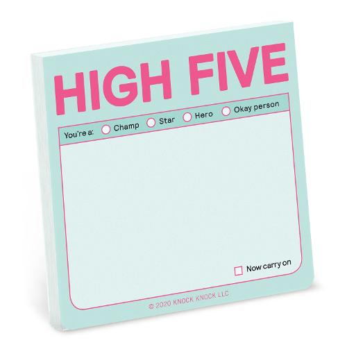 1-Count Knock Knock High Five to Do Sticky Note Pad, 3 x 3-inches (Pastel Edition)
