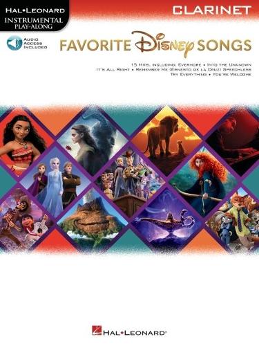 Favorite Disney Songs. Instrumental Play-along for Clarinet. Book and Audio-Online