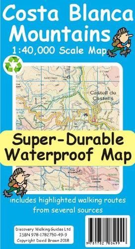 Costa Blanca Mountains Tour & Trail Super-Durable Map (2nd ed)
