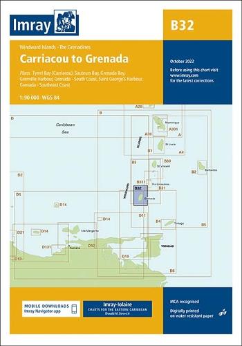 Imray Chart B32: Carriacou to Grenada (Lolaire)