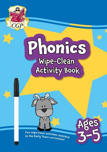 New Phonics Wipe-Clean Activity Book for Ages 3-5 (with pen) (CGP Reception Activity Books and Cards)