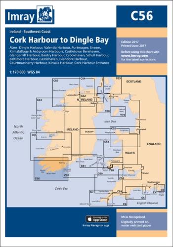 Imray Chart C56: Cork Harbour to Dingle Bay (C Series)
