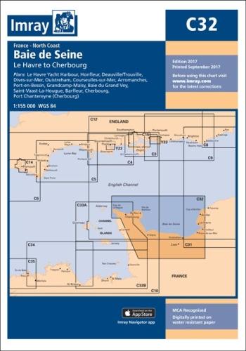 Imray Chart C32: Bai de Seine - Le Havre to Cherbourg (C Series)