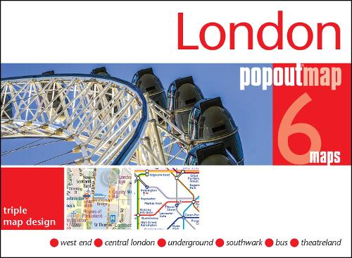 London PopOut Map: 3 PopOut maps in one handy, pocket-size format