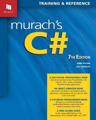 Murach's C# (7th Edition) (Murach Books)