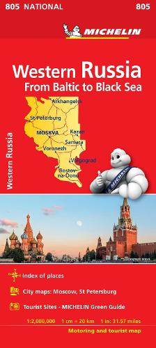 Western Russia - Michelin National Map 805 (Michelin National Maps)