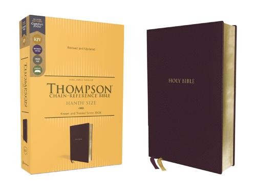 KJV, Thompson Chain-Reference Bible, Handy Size, Leathersoft, Burgundy, Red Letter, Comfort Print: King James Version, Burgundy, Leathersoft, Red Letter