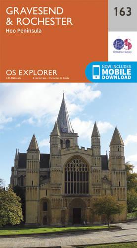 OS Explorer Map (163) Gravesend and Rochester