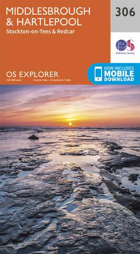 OS Explorer Map (306) Middlesbrough and Hartlepool, Stockton-on-Tees and Redcar