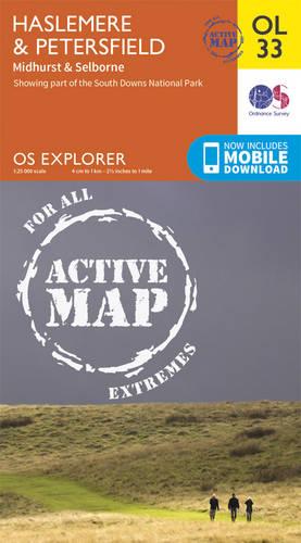 OS Explorer ACTIVE OL33 Haslemere & Petersfield (OS Explorer Map Active)