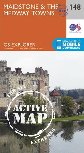 OS Explorer Map Active (148) Maidstone and the Medway Towns (OS Explorer Active Map)