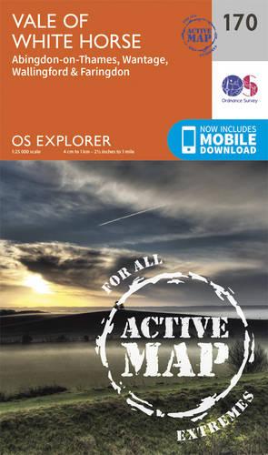 OS Explorer Map Active (170) Abingdon, Wantage and Vale of White Horse (OS Explorer Active Map)