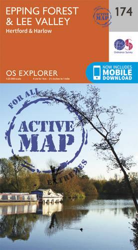 OS Explorer Map Active (174) Epping Forest & Lee Valley (OS Explorer Active Map)