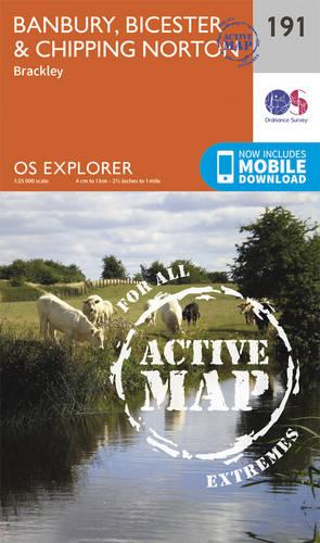 OS Explorer Map Active (191) Banbury, Bicester and Chipping Norton (OS Explorer Active Map)