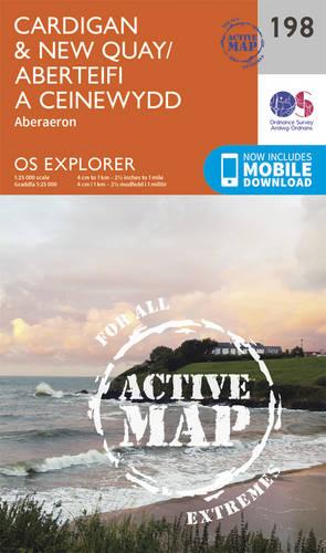 OS Explorer Map Active (198) Cardigan and New Quay, Aberaeron (OS Explorer Active Map)