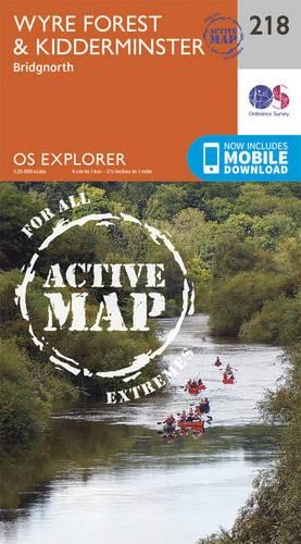 OS Explorer Map Active (218) Kidderminster and Wyre Forest (OS Explorer Active Map)